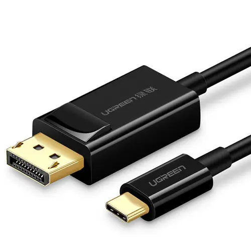 Cumpără online Cablu adaptor unidirecțional USB tip C la Display Port 4K 1,5 m negru Ugreen