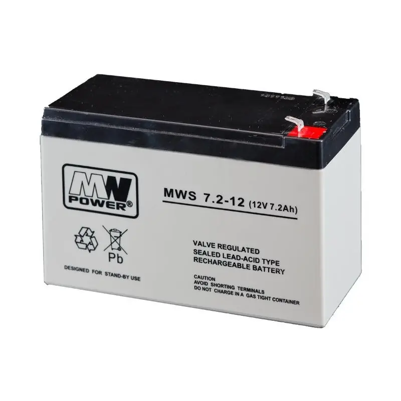 Acumulator AGM 7.2Ah 12V seria MW Power,MWS7.2-12,terminal de conexiune F1, dimensiuni 151x65x100 mm, greutate 2 kg Livrare gratuită