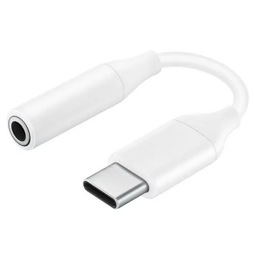 Cel mai vândut Adaptor pentru căști Samsung de 3,5 mm mini jack la USB tip C Alb