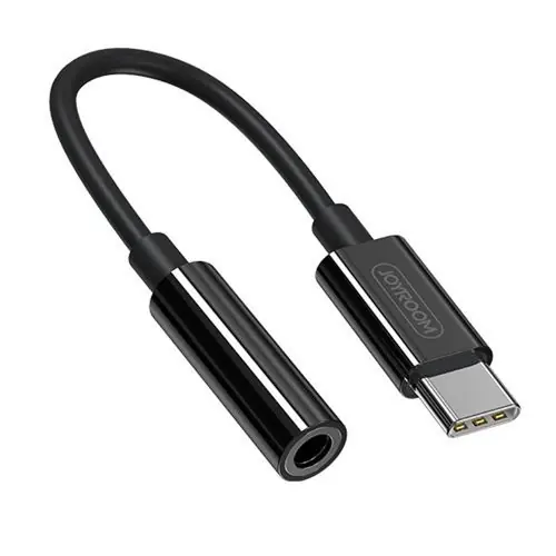 Ofertă specială Adaptor pentru căști Joyroom de 3,5 mm mini jack la USB tip C negru