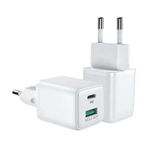 Încărcător Joyroom (priză UE) USB / USB tip C 30W QuickCharge 3.0 AFC FCP alb Cel mai vândut