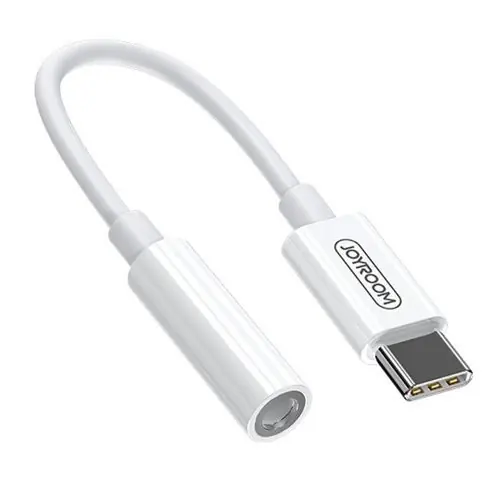 Adaptor pentru căști Joyroom de 3,5 mm mini jack la USB tip C negru Retur gratuit