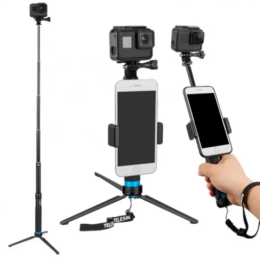 Selfie stick / trepied Telesin pentru camere sport (GP-MNP-090-S) Discount