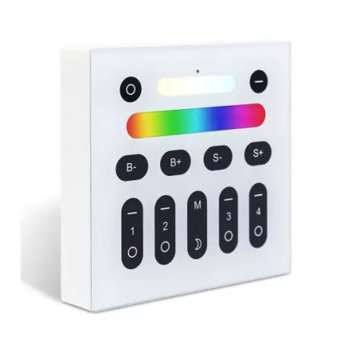 Doar azi Panou de perete fără fir RF cu 4 zone Gledopto (pentru controlere LED Gledopto Pro)