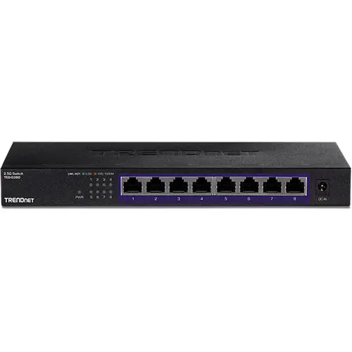 Plată securizată Switch 8 porturi 2.5G, Fanless - TRENDnet TEG-S380