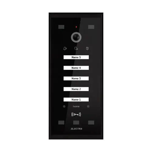 Plată securizată Panou exterior video Home pentru 5 Familii - SMART, G3 - ELECTRA VPM.05S03.ELBH4