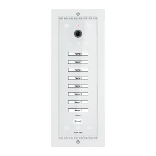 Panou exterior video Urban pentru 8 Familii, montaj ingropat - SMART, G3 - ELECTRA VPM.08F03.ELWU4 Comandă acum