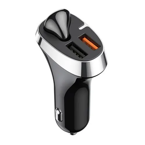 Comandă acum Încărcător auto Joyroom cu căști fără fir Bluetooth 5.0 2x USB 30W 2.1 A