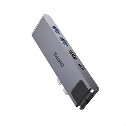 Reducere specială HUB Choetech pentru Apple MacBook Pro USB Type C 7in1 100W PD gri
