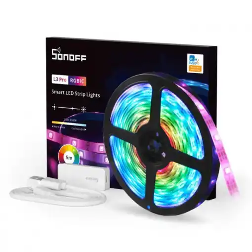 Bandă LED Sonoff L3 Pro RGBIC Smart (WiFi + Bluetooth) 5 metri Ultima șansă