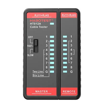 Tester de cablu rețea Habotest HT812A RJ45/RJ14/RJ12/RJ9 Livrare gratuită