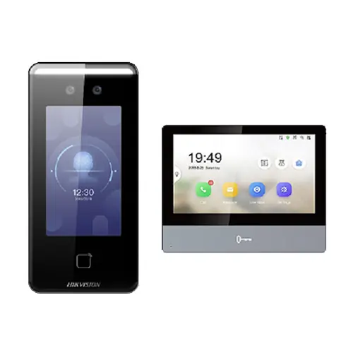 Kit videinterfon IP cu recunoastere faciala - Hikvision DS-KIS901-P Reducere de preț