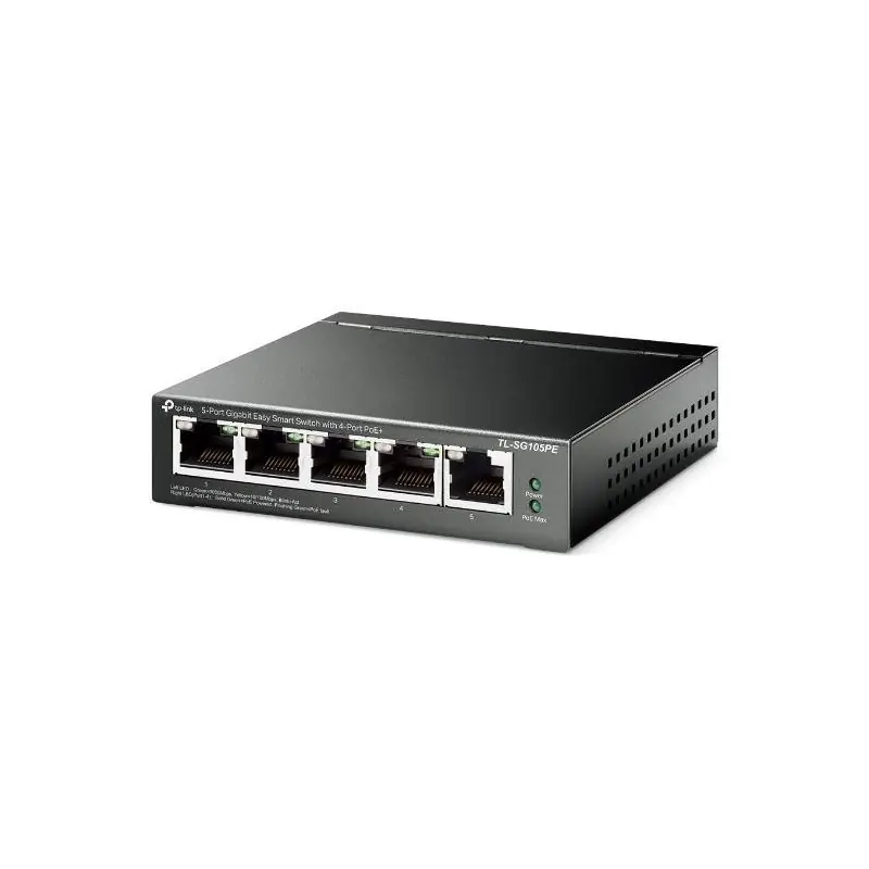 "5-Port Gigabit Easy Smart Switch with 4-Port PoE+ PORT: 4× Gigabit PoE+ Ports, 1× Gigabit Non-PoE Ports SPEC: 802.3at/af, 65 W Transport gratuit