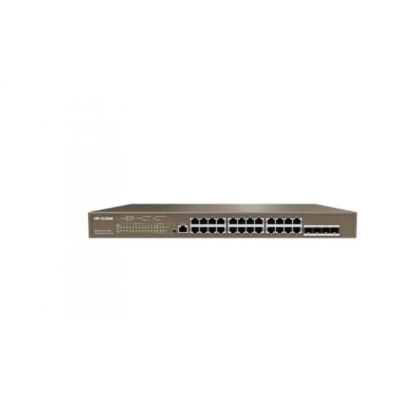Noutate IP-COM switch G5328P-24-410W, 24-Port Gigabit Ethernet managed L3 POE switch, Standard and Protocol: IEEE802.3,IEEE802.3u,IEEE80