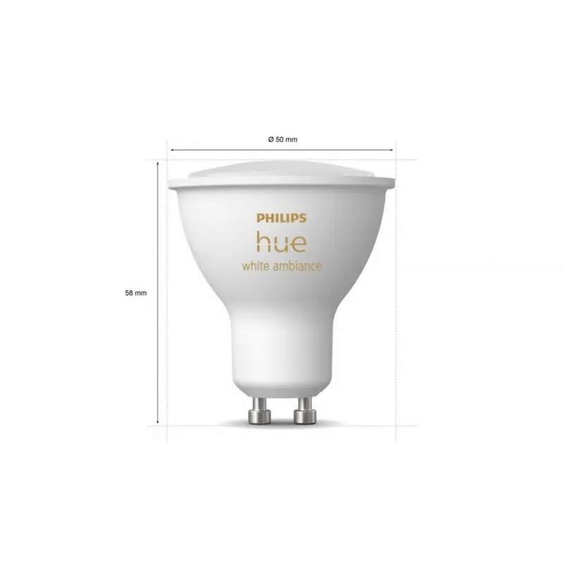 3 Becuri LED inteligente Philips Hue Spot, Bluetooth, GU10, 5W, 350 lm, lumina alba (2200-6500K) Preț redus