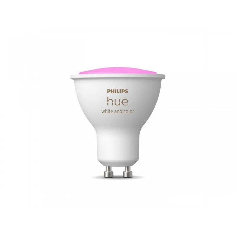 Bec LED RGB inteligent Philips Hue Spot, Bluetooth, GU10, 5W, 350 lm, lumina alba si color (2000-6500K) Promoție