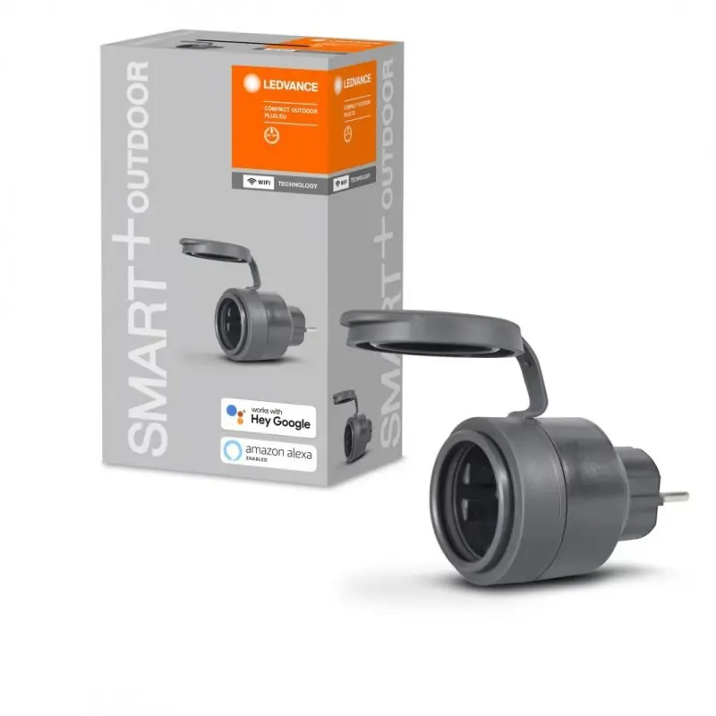 Preț mic Priza inteligenta de exterior Ledvance SMART+ WiFi, 16A, 3680W, IP44, compatibila Google Assistant, Amazon Alexa