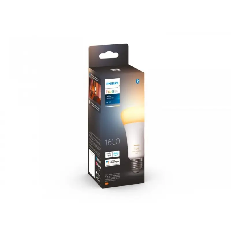 Ieftin Bec LED inteligent Philips Hue A67, Bluetooth, E27, 13W (100W), 1600 lm, lumina alba (2200-6500K)