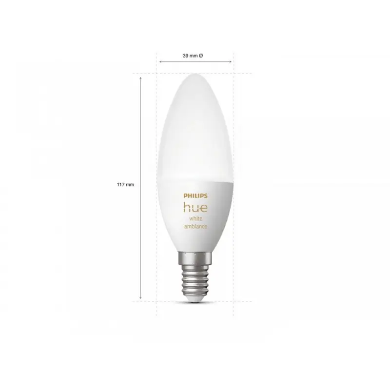 Reduceri Bec LED inteligent Philips Hue B39, Bluetooth, E14, 4W, 470 lm, lumina alba (2200-6500K)