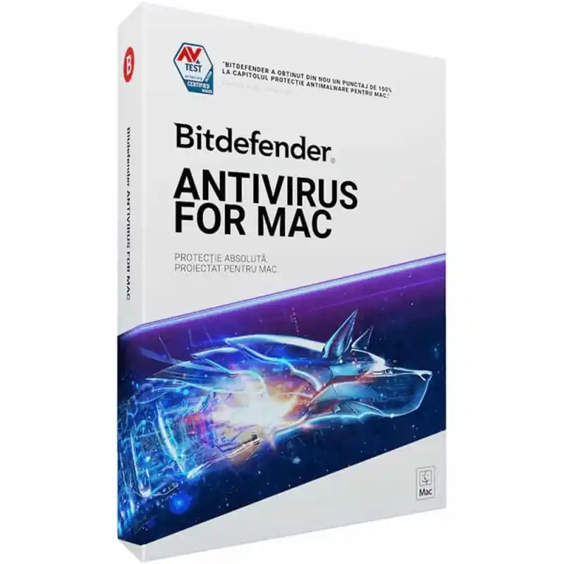 Promoție Licenta retail Bitdefender Antivirus for Mac - protectie de baza pentru PC-uri Windows, valabila pentru 1 an, 3 dispozitive, new