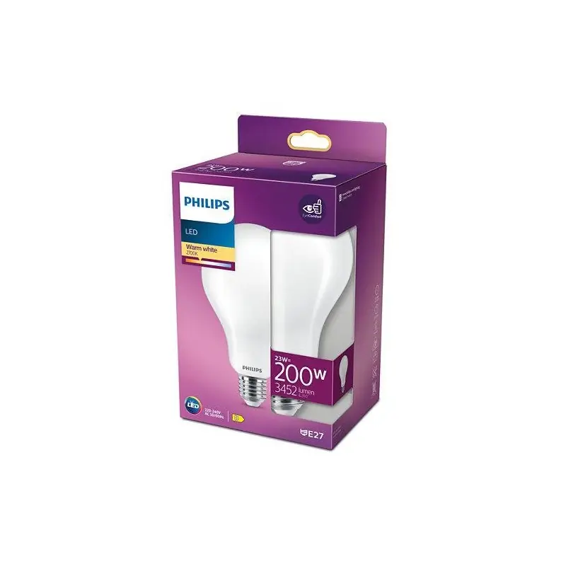 Ofertă de sezon Bec LED Philips Classic A95, EyeComfort, E27, 23W (200W), 3452 lm, lumina calda (2700K), mat