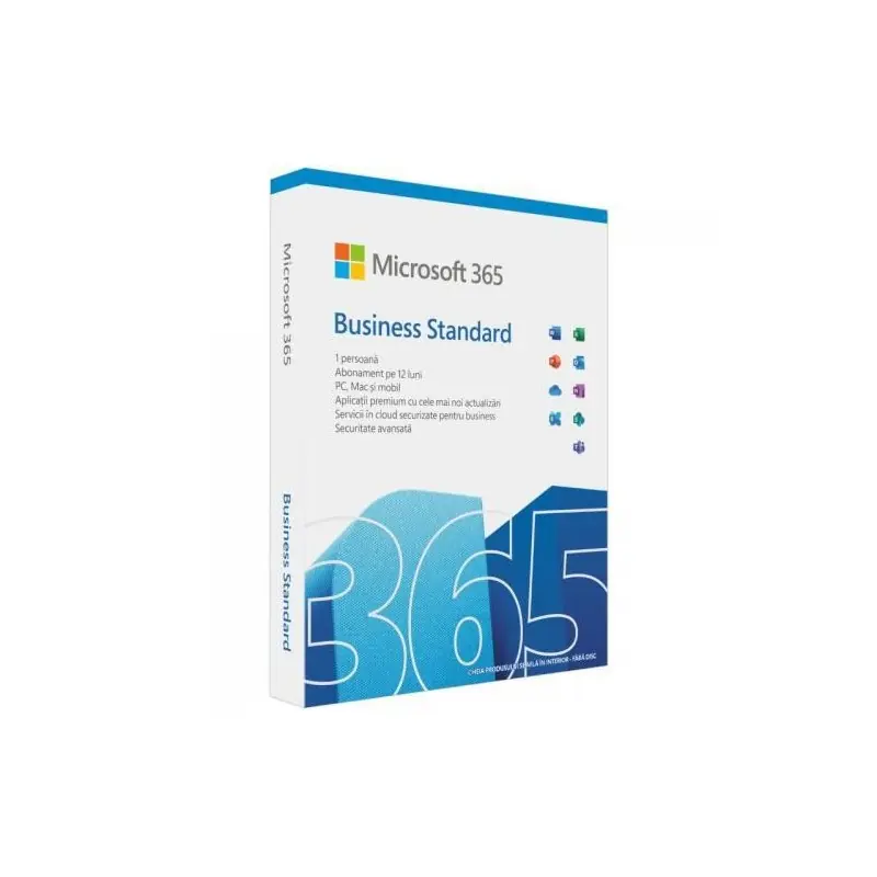 Licenta Cloud Retail Microsoft 365 Business Standard Romanian Subscriptie 1 an Medialess P8 Lichidare de stoc