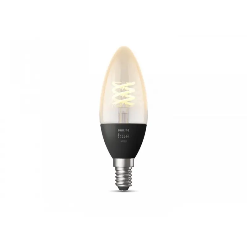 Ieftin Bec LED inteligent Philips Hue B39, Bluetooth, E14, 4.5W (28W), 300 lm, lumina calda (2100K), cu filament