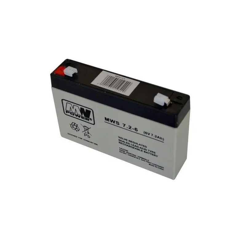 Acumulator AGM 7.2Ah 6V seriaMW Power, MWS7.2-6, terminal de conexiune F1, dimensiuni 151×35×94 mm, greutate 1,13 kg Expediere rapidă
