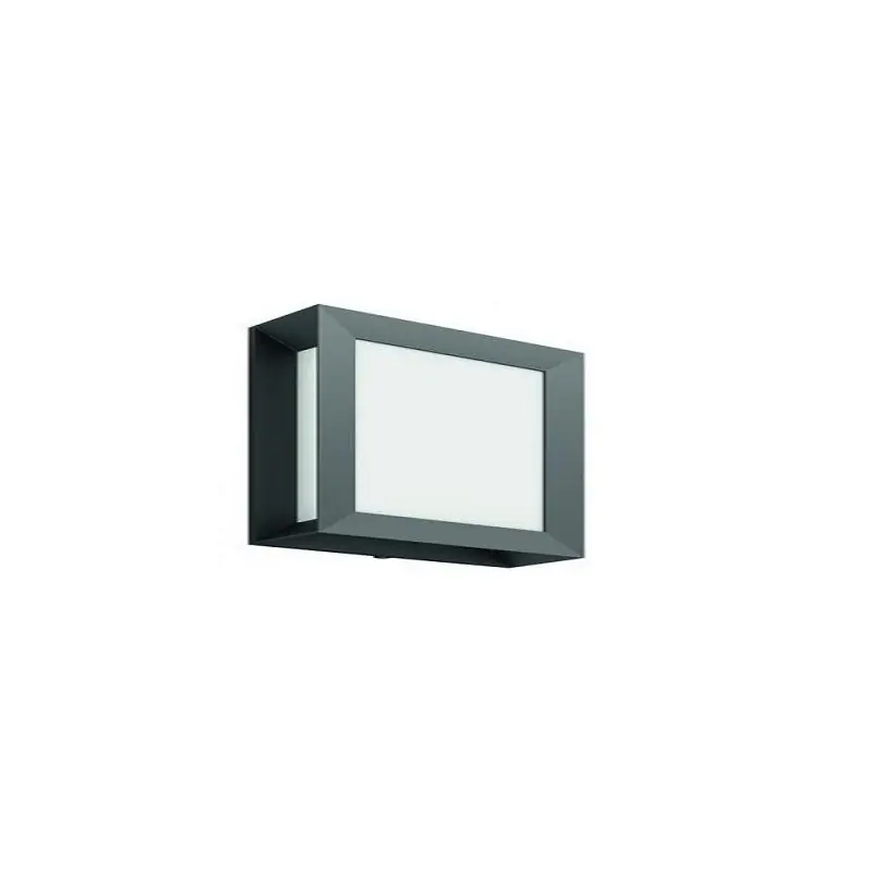 Aplica LED pentru exterior Philips Karp, 6W (47W), 600 lm, luminacalda(2700K), IP44, 88x211x266mm, Antracit Plată securizată