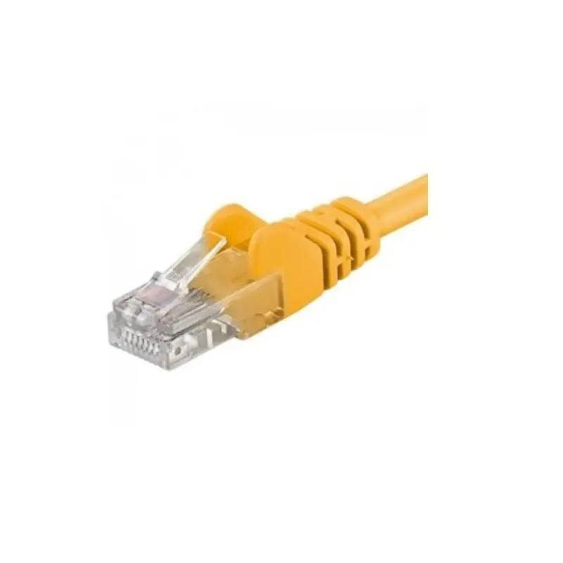 Livrare gratuită Patchcord UTP RJ45-RJ45 Cat.6 1m galben,UTP-6-1-Y, pachcord din cupru