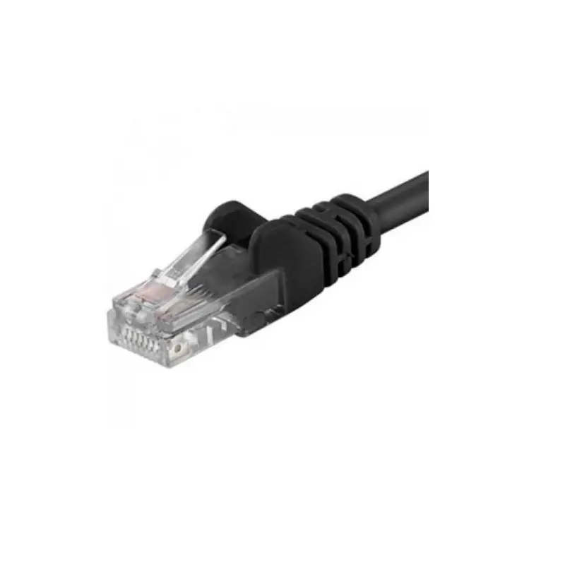 Patchcord UTP RJ45-RJ45 Cat.5e 2m negru,UTP-5E-2-BK, pachcord din cupru Reducere