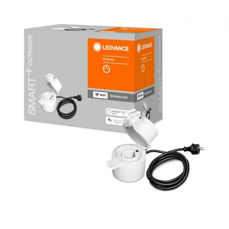 Priza inteligenta de exterior Ledvance SMART+ WiFi, 16A, 3680W, IP44, cablu 1.5m, compatibila Google Assistant, Amazon Alexa Preț mic