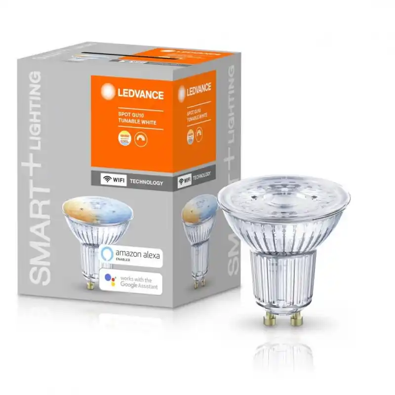 Bec LED inteligent Ledvance SMART+ WiFi SPOT Tunable White, GU10, 4.9W (50W), 350 lm, lumina alba (2700-6500K) Reducere specială