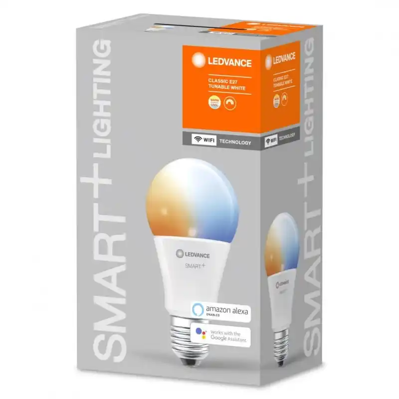 Bec LED inteligent Ledvance SMART+ WiFi Classic Tunable White A, E27, 9W (60W), 806 lm, lumina alba (2700-6500K) Cumpără online