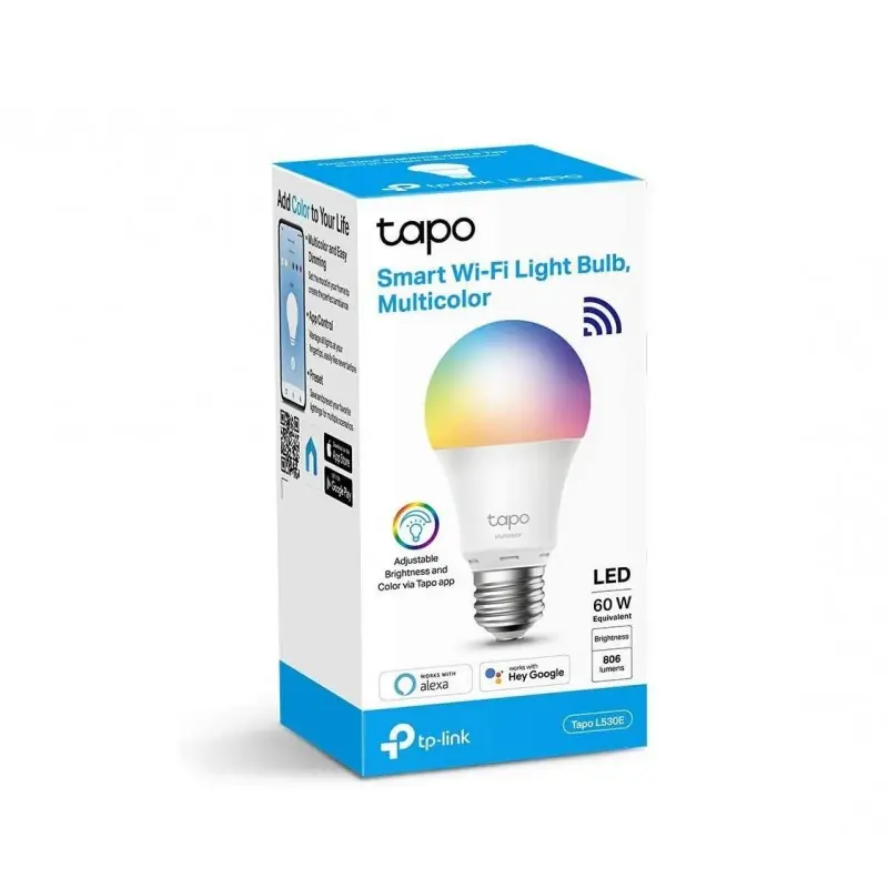 Cel mai bun preț TP-Link Tapo L530E Smart bulb Multicolor Wi-Fi, E27, Wi-Fi Protocol IEEE 802.11b/g/n, Wi-Fi Frequency: 2.4 GHz Wi-Fi, 806 lumeni