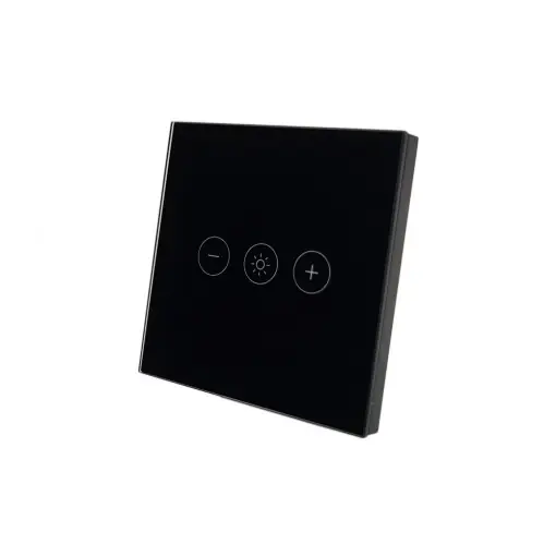 Dimmer SmartWise, compatibil cu aplicația eWeLink, comutator tactil Wi-Fi negru Premium