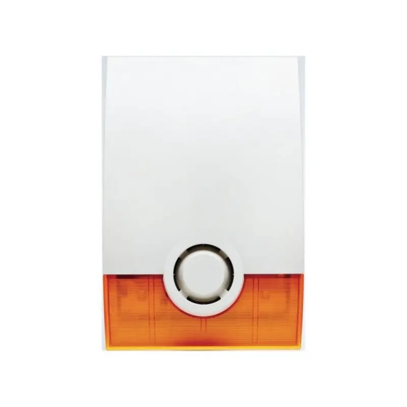 Sirena de exterior wireless cu flash Videofied OSX200, avertizare acustica si optica,nivel zgomot: 105dB @ 1 meter, frecventa de Lichidare de stoc