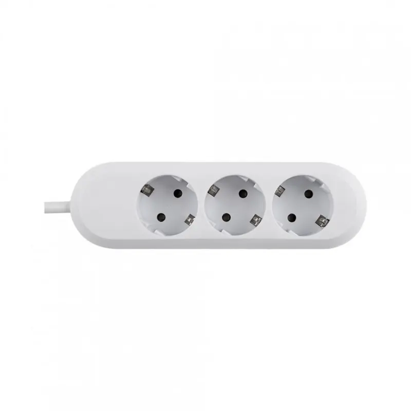 Chilipir Prelungitor Bachmann SMART 3xCEE7/3, fara intrerupator, lungime cablu 5m, H05VV-F 3G1.5, alb, nedemontabil