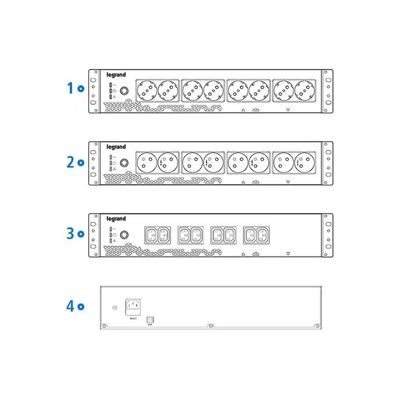 Promoție UPS Legrand Keor PDU monofazat, 800VA/480W, IN 1xIEC 10A OUT 8x Schuko, technologie off-line, conexiune USB HID, capacitate bate