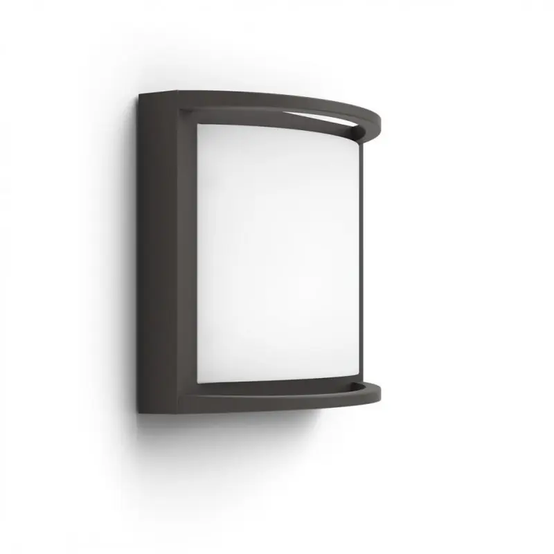 Aplica LED pentru exterior Philips Samondra, 12W (83W), 1200 lm ,luminacalda (2700K), IP44, 190x190x90mm, Antracit Mai ieftin