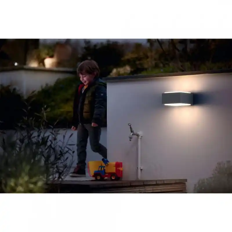 Mai ieftin Aplica pentru exterior Philips Hedgehog, 1xE27, max 42W, IP44, 182x160x91mm, Gri