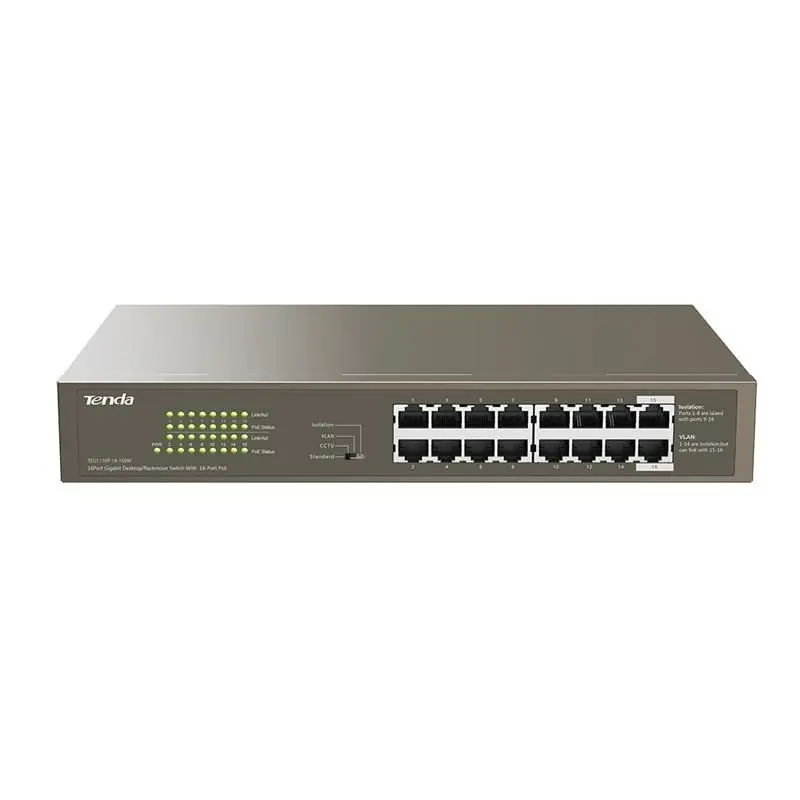 Livrare gratuită Switch Tenda TEG1116P-16-150W, 16 port, 10/100/1000 Mbps