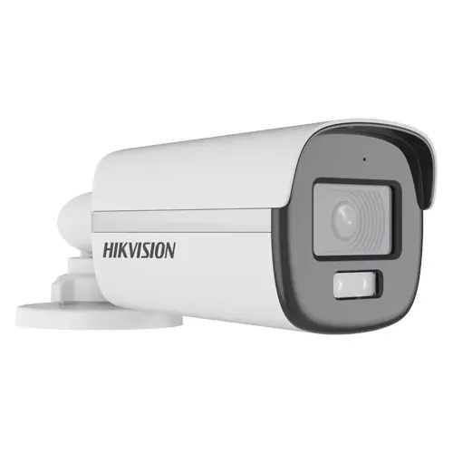Ultima șansă ColorVu, Dual Light - Camera analog 2MP, lentila 2.8mm, IR 40m, WL 40m, TVI/AHD/CVI/CVBS, Mic., IP67 - HIKVISION DS-2CE12DF0T-LFS-2.8mm