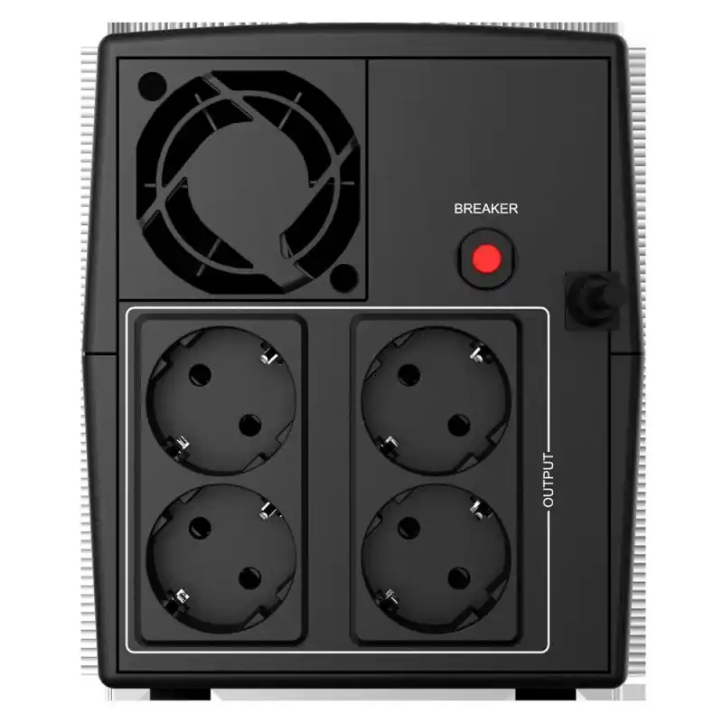 Plată securizată UPS NJOY Keen 2000, 2000VA/1200W, Line-interactive, 4 Prize Schuko cu Protectie, Repornire Automata, Reglaj Automat al Tensiunii