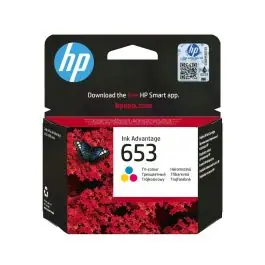 Disponibil imediat HP Cartuş de cerneală original 653 Ink Advantage tricolor