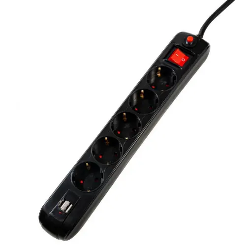 PRELUNGITOR SPACER SCHUKO x5 16A USB Retur ușor