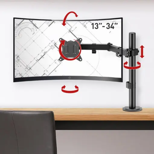 Suport monitor Barkan FM 13-34", 18 kg Nu rata