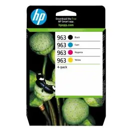 Retur ușor HP Pachet cu 4 cartuşe de cerneală originale 963 negru/cyan/magenta/galben