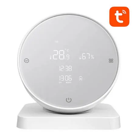 Senzor de temperatură și umiditate Avatto WHS20 Tuya alb Disponibil imediat