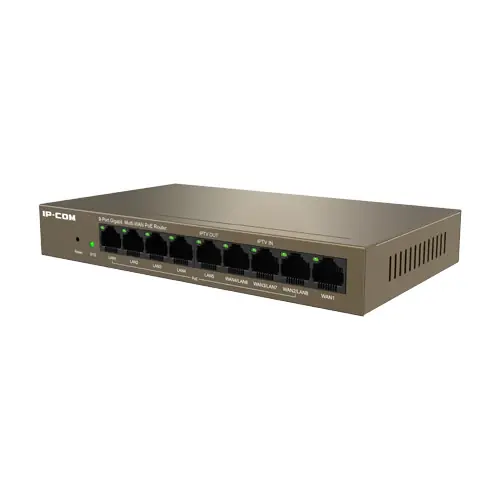 Cumpără online Router 8 porturi Gigabit PoE+, 95W, 1 port RJ45, Management - IP-COM M20-8G-PoE
